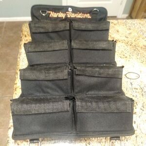 Harley Davidson 8 Compartment Roll Up Bag Travel Pack Bag Luggage Canvas Pockets